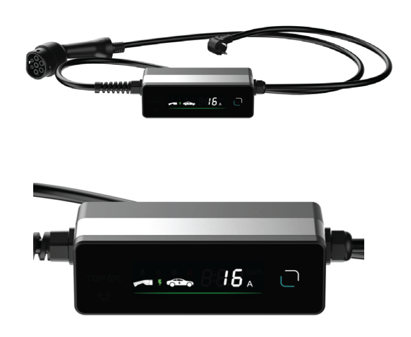 Portable EV charger with LED control display (EVE0103)