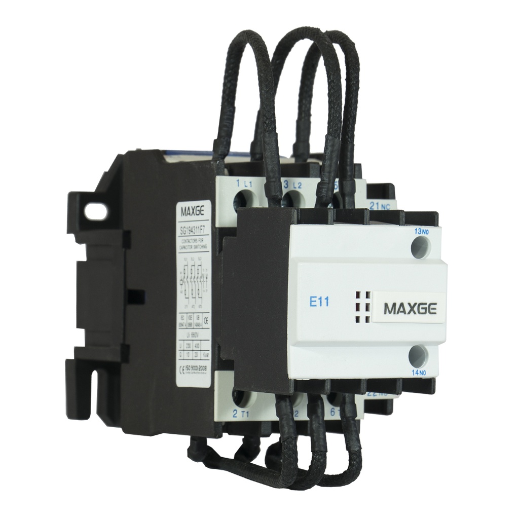 Maneuver of capacitors to correct the power factor. Without inductances (SG19)